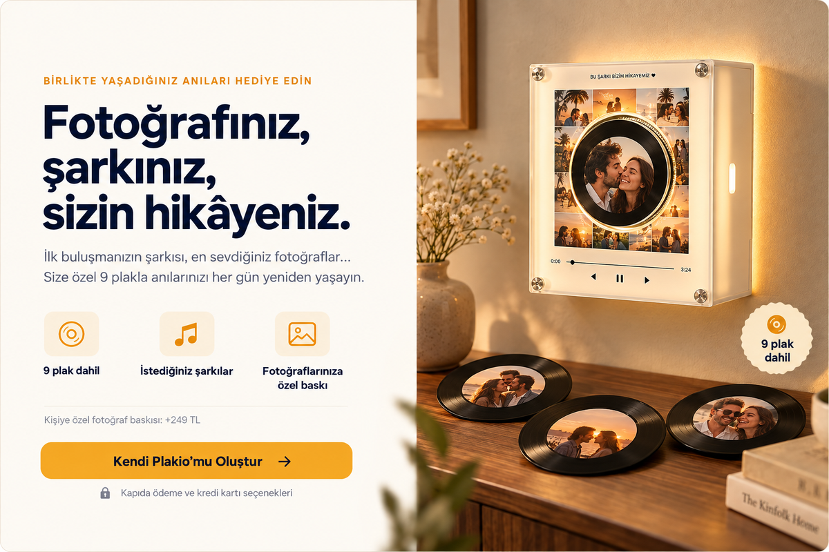 Fotoğraflarla kişiselleştirilmiş Plakio ve plaklar